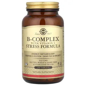 Solgar B-Complex with Vitamin C Stress Formula, 250 Tablets