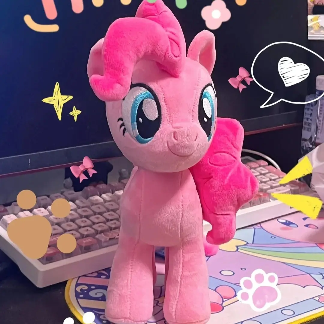 My Lil Pony Soft Plush Dolls - Anime Twilight Sparkle, Fluttershy, Pinkie Pie Cartoon Ornaments, Kawaii Toys, Birthday Gift Ideas for Kids, Girlfriend Birthday Gift, Anime Look