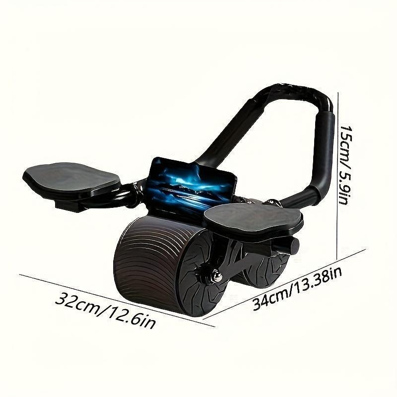 Ab Roller with Smart Features – Auto Return, Built-in Timer & Knee Support Mat for Core Training