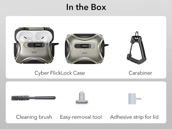 ESR FlickLock Magnetic Case for AirPods 4 & AirPods Pro (1st/2nd/3rd Gen), MagSafe Protective Case, Drop-Proof Lock, Easy-Open Design, Cyber Series ESR FlickLock Magnetic Case for AirPods 4 & AirPods Pro (1st/2nd/3rd Gen), MagSafe Protective Case, Drop-Proof Lock, Easy-Open Design, Cyber Series