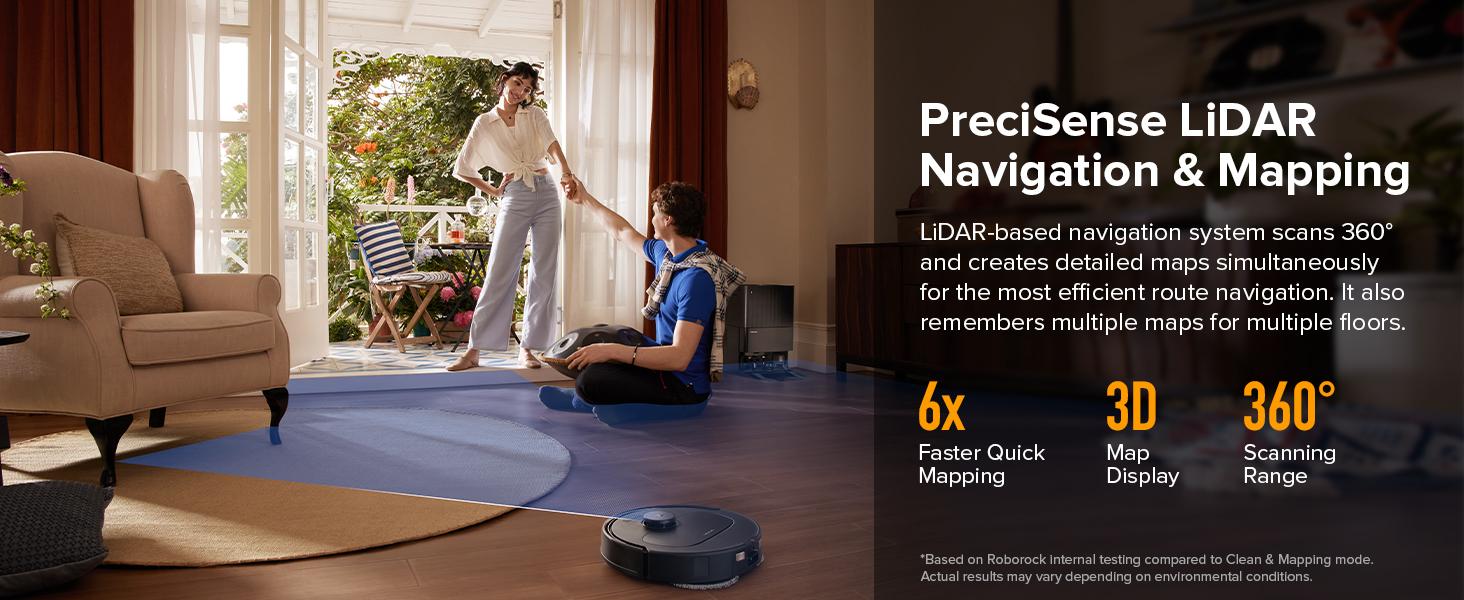 Roborock Qrevo Series Robot Vacuum and Mop, 10,000Pa suction, Self-Drying, Auto Mop Washing, Self-Emptying & Refilling, 10mm Mop Lifting, Smart Obstacle Avoidance (QV 35S) #TikTokShopJumpstartSale