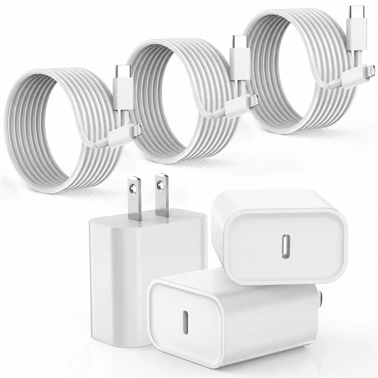 iPhone 14/13/12 Charger Fast Charging Type C Wall Charger Block with 2 Pack 10FT USB C to Lightning Cable for iPhone 14/13/12/12 Pro Max/11/Xs Max/XR/X,AirPods Pro
