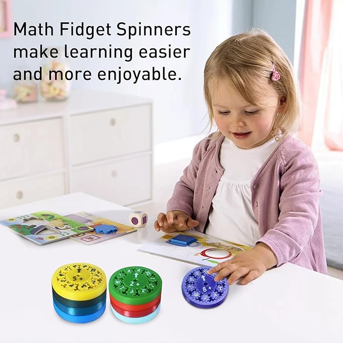 Math Fidget Spinners, Multiplication Gmae Fidget Toys Math Facts Fidget Spinner Learning and Education Multiplication and Division Math Toys