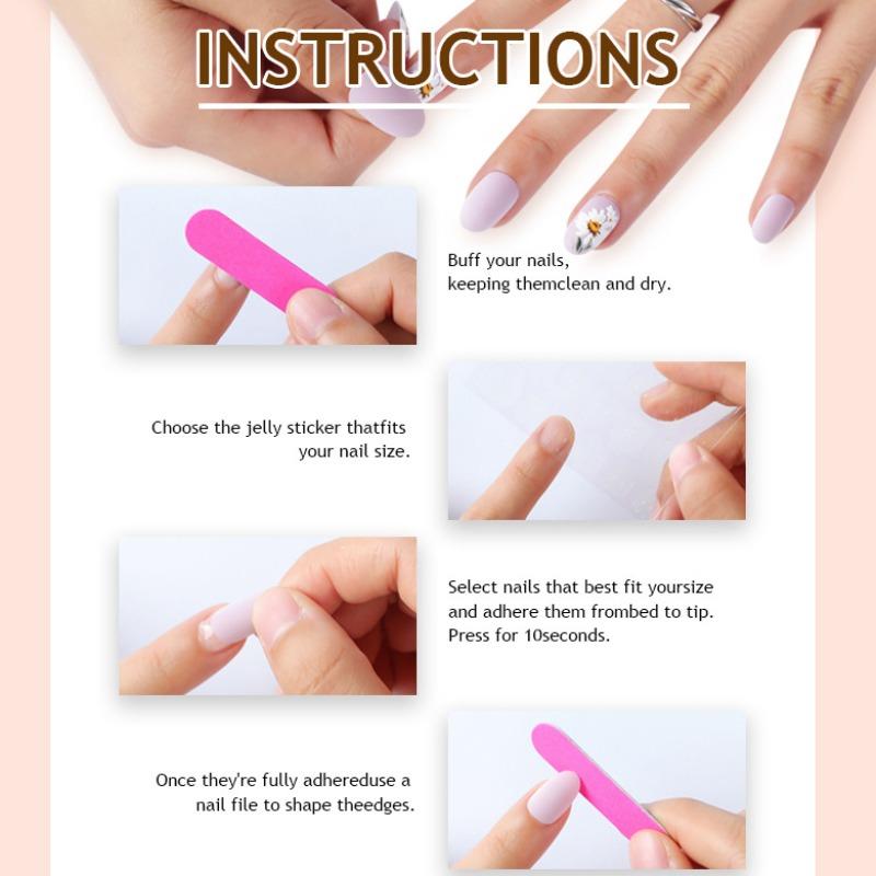 96pcs Short Square Nail Art Kit, Leopard Print Butterfly Design, Glossy Finish, Includes Jelly Glue and File, No Adhesive Needed, DIY Nail Kit