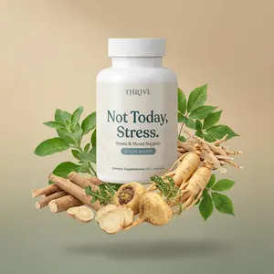 Not Today, Stress - Stress & Mood Support | Calm Blend | Advanced Formula with Ashwagandha, Shatavari, & Psyllium Husk | Vegetarian | 60 Capsules