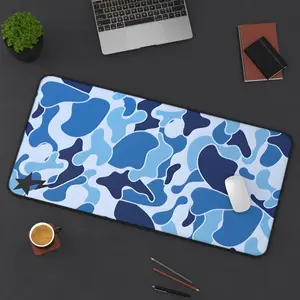 Blue Camo Extra Large Hypebeast Desk Mat Keyboard Mouse Pad | E-Sports Desk Mat | Desk Decor for Gamers | Boys' Rooms Gift large mousepad