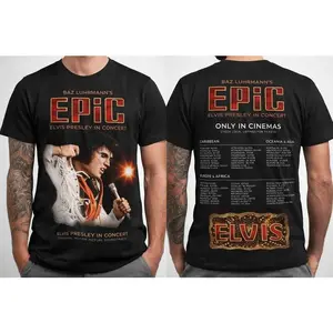 Elvis Presley Fan Shirt – Elvis Presley in Concert 2026 T-Shirt, Rock and Roll King Tribute Gift, Vintage Elvis Graphic Tee