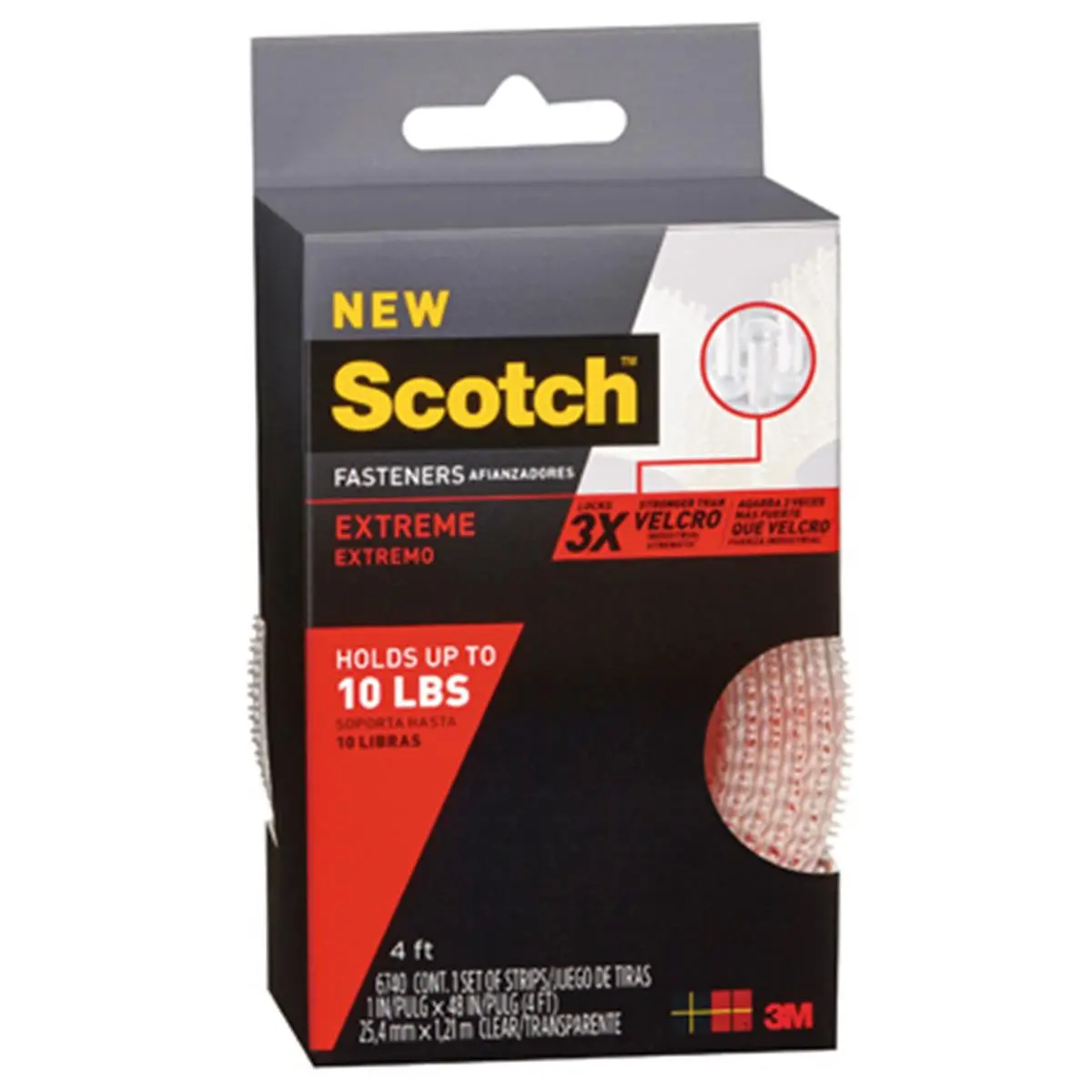 3M 212 MAIN Extreme Fastener - 1x4ft Double Sided Adhesive Seal Strip, Multi-Surface Use, Super Strong Adhesion for Secure Bonding (Home Improvement Building Supplies)