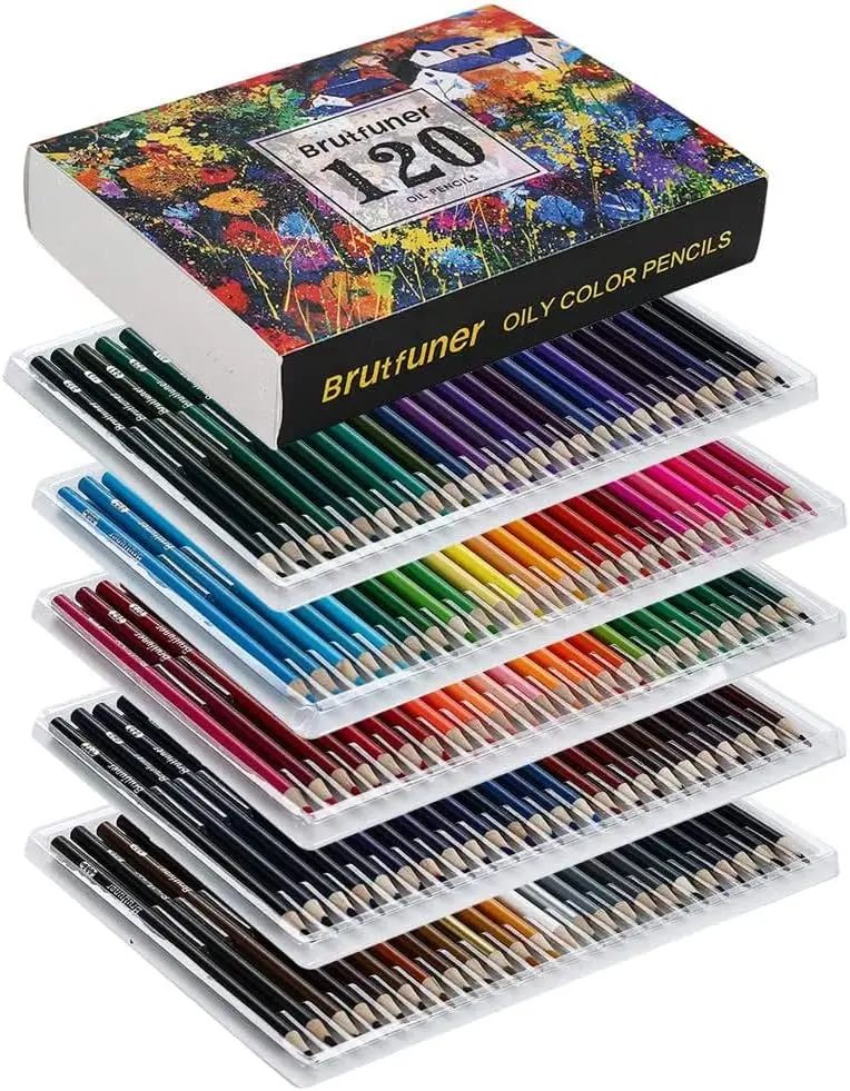 72/120 Colored Pencils for Adult Coloring Books, 72/120 Oil Based Soft Core Professional Color Pencils Set for Artists Beginners Drawing Coloring Sketching Blending