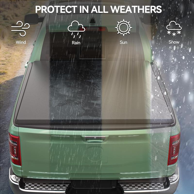 [Fit 2014-2018 Chevrolet Silverado GMC Sierra 1500] 5.8 Ft Bed, Soft Tri-Fold Truck Bed Cover