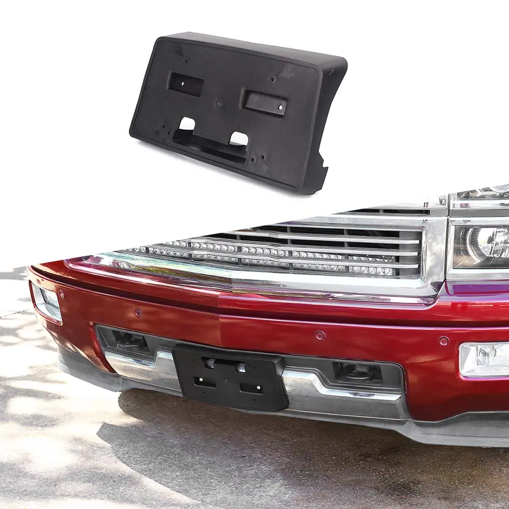 Laser Cut ABS Front License Plate Frame Bumper Bracket - 1 Automotive Truck Replacement Accessory for 2014-2018 Chevy Silverado Car Exterior Accessory