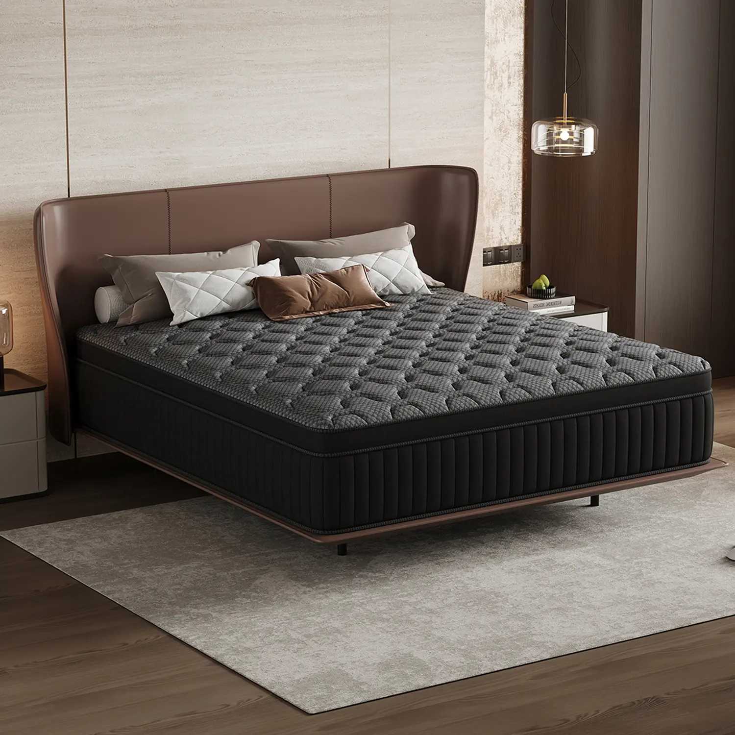 【LODEIJA】8/10/12/14inch Twin,Full,Queen and King Size Mattresses-Memory Foam and Spring Hybrid Mattress,Medium Firmness,Lumbar Support,Suitable for Home Bedrooms and Hotels,Pet-Friendly,Fiberglass-Free,sleep experience,DealsForYouDays,Back To School
