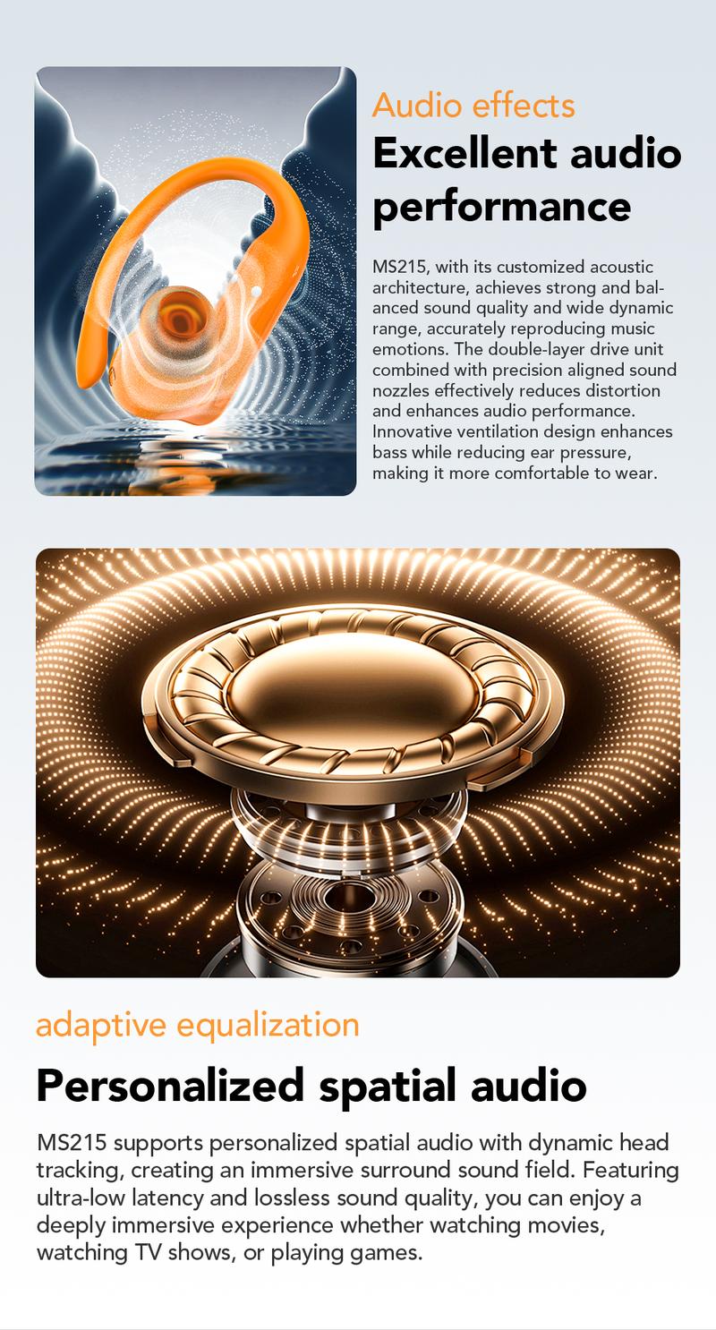 MINISO MS215 Wireless Bluetooth 6.0 In-Ear Headphones Open-Type Design High-Fidelity Sound Low Latency Comfortable Fit Ideal for Daily Use and Gifting MINISO MS215 Wireless Bluetooth 6.0 In-Ear Headphones Open-Type Design High-Fidelity Sound Low Latency Comfortable Fit Ideal for Daily Use and Gifting