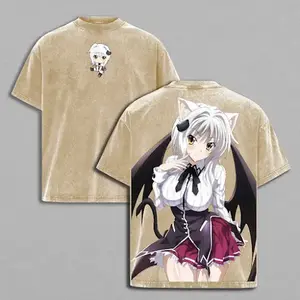 Koneko Toujou | High School DxD Inspired Washed Tee Streetwear Tee Hoodie "White Neko — Small Frame, Heavy Punch" For Catgirl Fans, For Gift Drops That Pounce With Charm