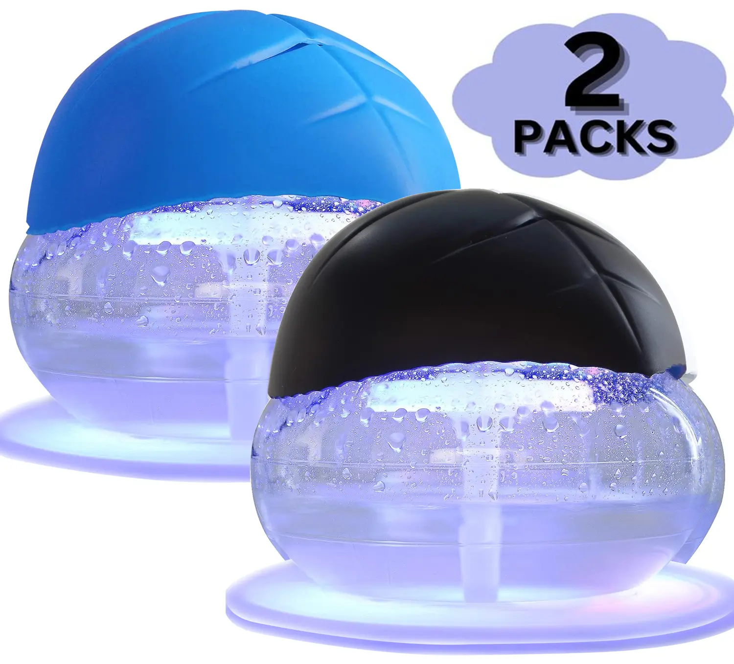 Water-Based Purifier Air Washer, Air Revitalizer & Freshener, Air Fresher with 7 LED Color Changing Light for Rooms (Blue)