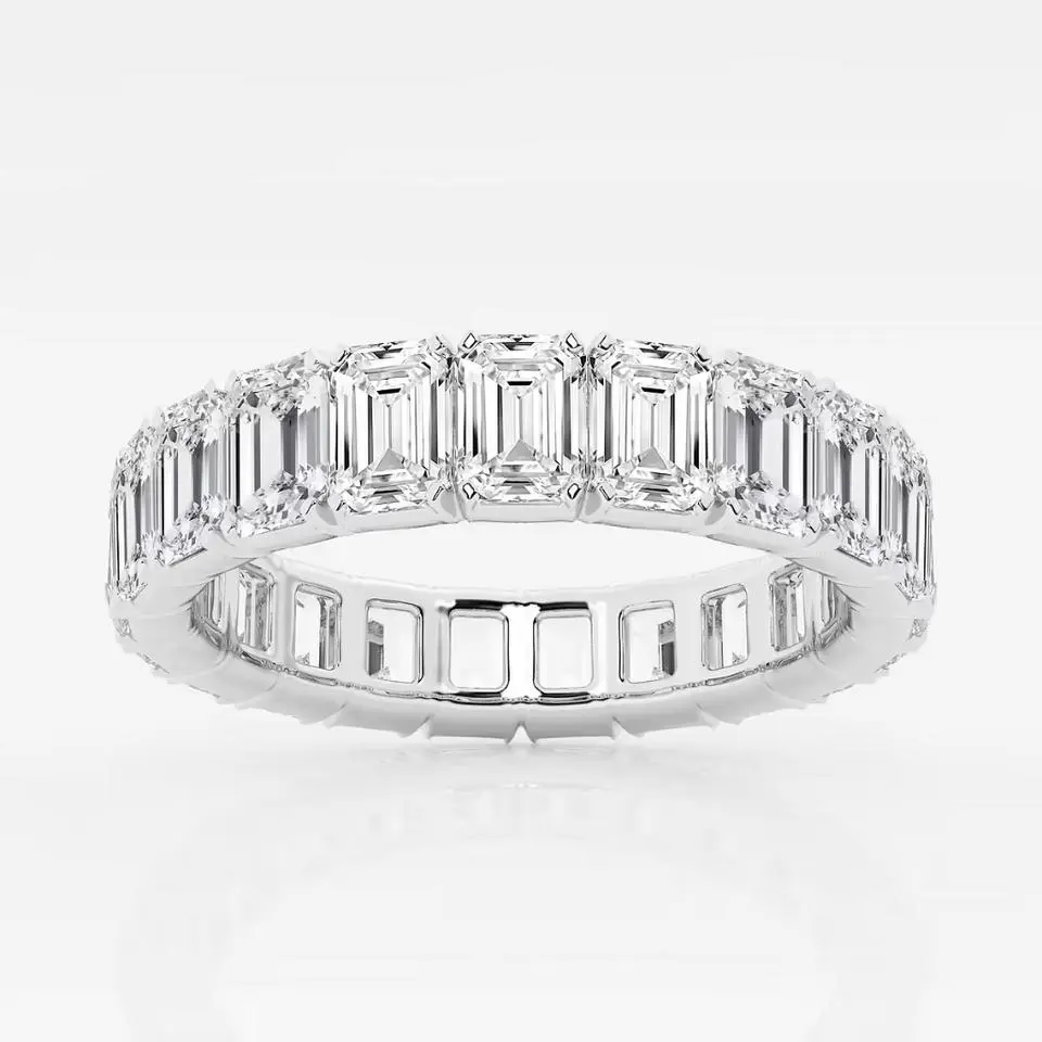 Vault Lab Grown Emerald Cut Eternity Band Diamond