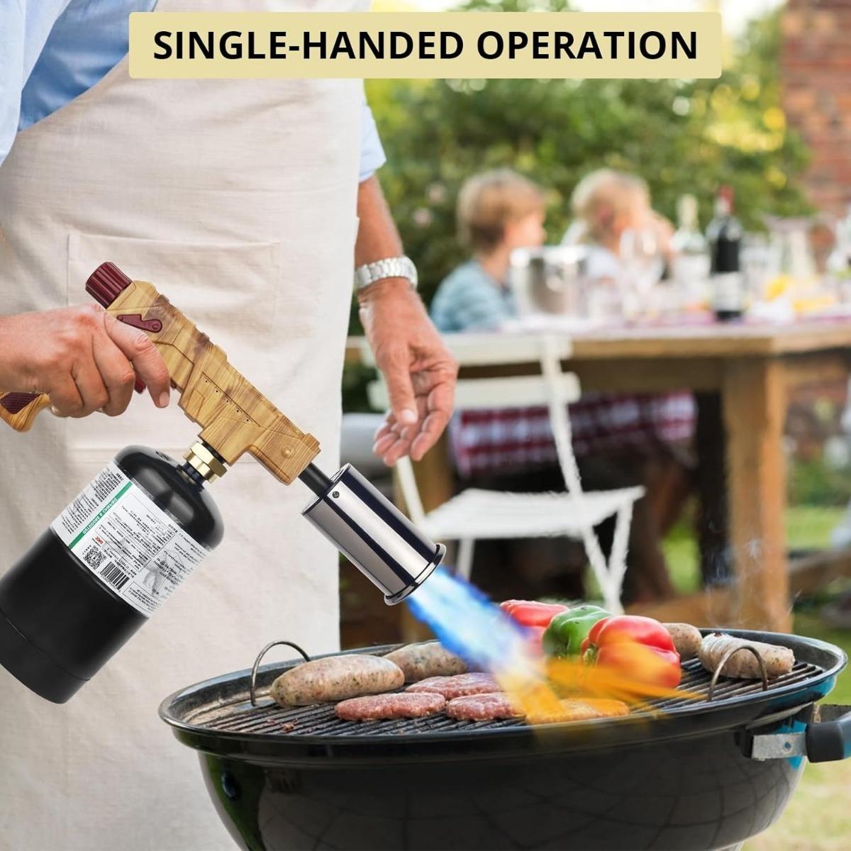 Kitchen Propane Torch - Powerful Chef Grill Gun - Campfire & Charcoal Lighter for Sous Vide, Searing Steak, Creme Brulee & BBQ (Propane Tank Not Included) Bakeware