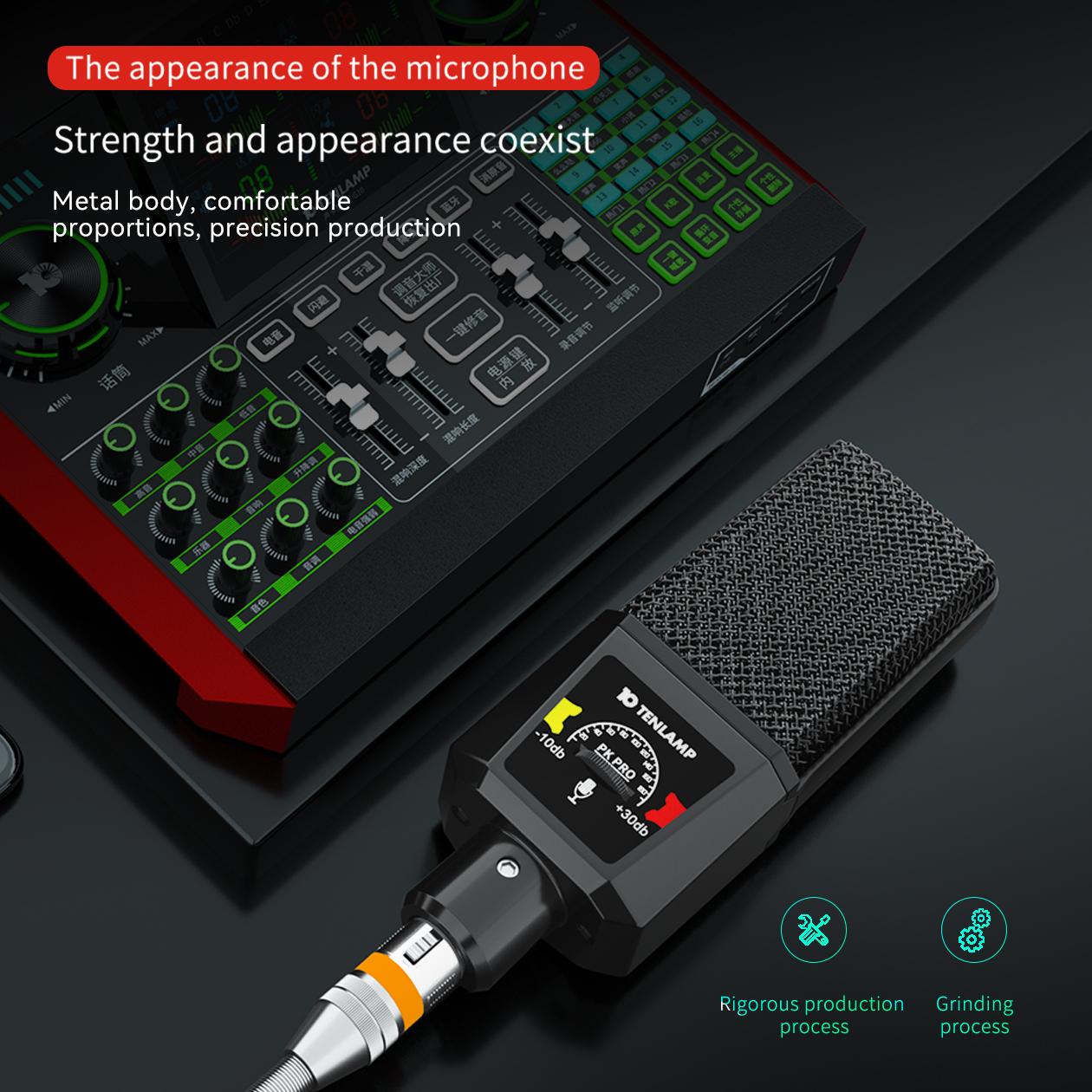 Teanlamp P15 microphone is a condenser microphone suitable for podcasts, videos, and live streaming. It comes with a microphone stand and is compatible with PS4/5/PC.