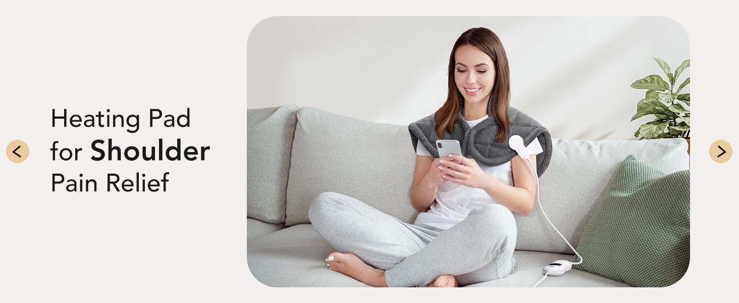 iDOO Heating Pad | Spring Glow Up | Perfect Gifts for Her Women Men Elderly | 3 Sizes (24x37 XXL King/24x33/21x22) | Soothing Heat Therapy for Fast Neck, Shoulder & Back Pain Relief