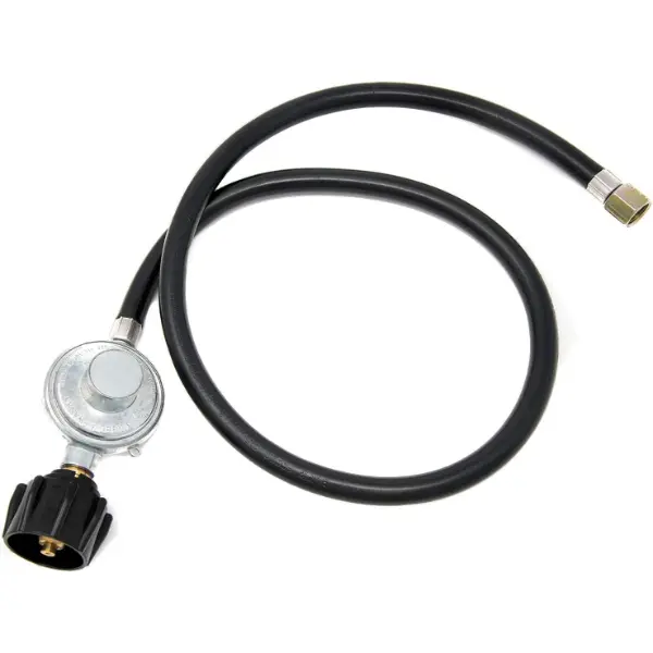 Propane Regulator with 3ft QCC1 Universal Grill Replacement Hose Set, 36in Hose, 3/8" Female Flare Nut for LP Gas Grill, Heater