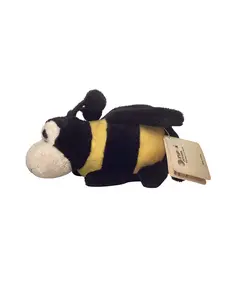 Bee Plushie - 6" Golden Yellow & Black Striped Soft Plush for School Spirit Gear
