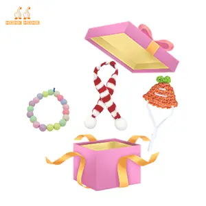 3 Pcs 7 Inch Desk Goose Accessories, Knitted Hats & Scarves with Colorful Necklaces, Mix & Match Mini Outfit Accessories for 7 Inch Magnetic Desk Goose, Cute Desk Decor Styling Gift