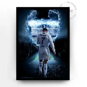 Cristiano Ronaldo Champions League Soccer Star Wall Art, Sports Decor Print, Football Legend Poster