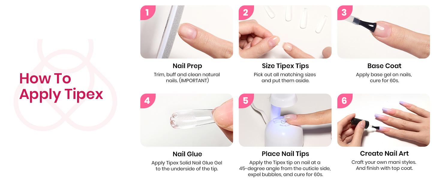 Beetles Tipex 2.0 Tipex Lite Apex Nail Extension Tips  Almond/Coffin/Square/Oval/Stiletto/Squaoval Shape Thick Acrylic Nail Flat Nails Manicure Gel press ons Nail Art DIY Nails Art Fall Nail Halloween Nail Black Friday Winter Nail Christmas Gift