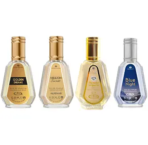 (4pc Bundle Pack) Golden Dreams, Million Secrets, Diamond + Blue Night by Al-Rehab EDP Spray, 50ml