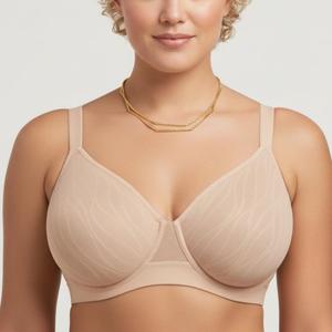 HSIA Lira Unlined Full Coverage Underwire Minimizer Bra Seamless Lace Cup Unpadded  Support