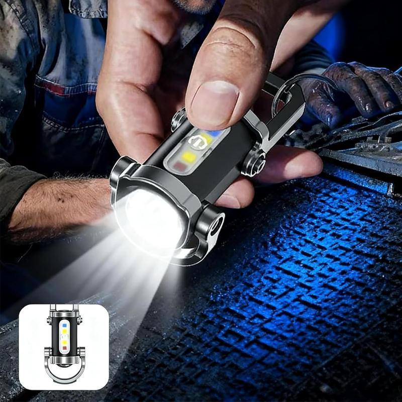 2PCS Rechargeable Keychain Flashlights,High Lumen LED Mini Flashlight,Waterproof & Multi-Mode,for Walking, Searching and Hiking Ideal Holiday Gift Pathway Lighting Christmas Emergency,Travel & Outdoor Use, dimmable light, lamp
