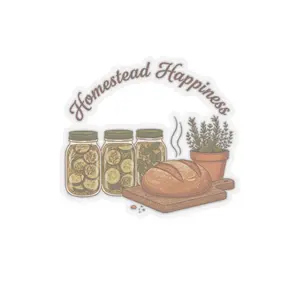 Homestead Happiness bread and mason jars Sticker