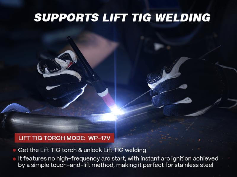 Arccaptain MIG165A MIG Welder 110V/220V, 2025 Newest [Large LED Display] 4 in 1 Gasless/Gas MIG/Lift TIG/Stick Welding Machine Multiprocess Welder Machine, IGBT Inverter Welder with Synergy, 2T/4T, Black Friday Deals, Chrsitmas Gift for Man and Dad