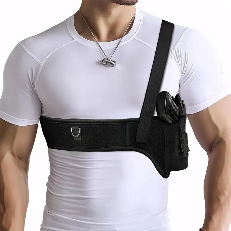 Deep Concealment Shoulder Holster, Universal Underarm Gun Holster for Men and Women, Fits Subcompact and Compact Pistols for S&W Bodyguard, M&P Shield 9mm, Glock 19 26 42 43, Ruger LCP, LC9, Sig P365