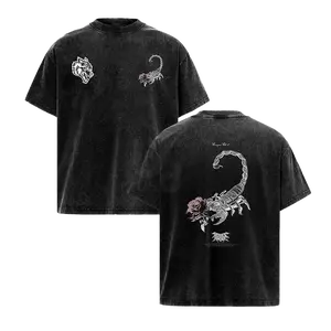 DarcSports x Scorpion Rose Graphic Tee - Dark Aesthetic Oversized Washed T-Shirt & Hoodie - Soft Fabric Casual Streetwear Outfit