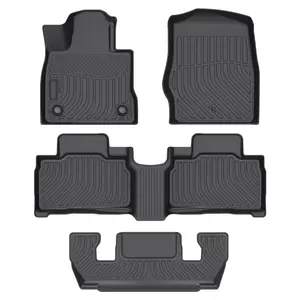 COLANAT for Ford Explorer 2020-2026 Floor Mats 3 Rows Set (6-Seat No Console), 3D Custom Fit All-Weather Liners, Covers Aisle Walk-Through, Waterproof, Odorless, Non-Slip, Easy Clean