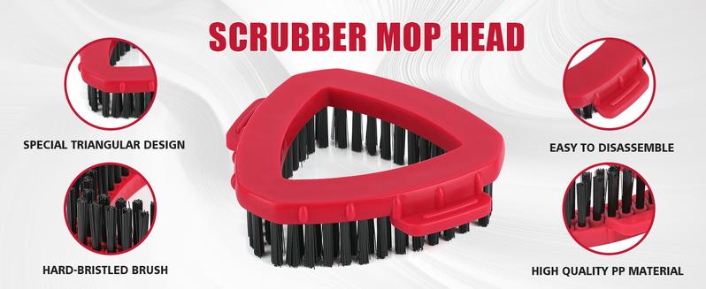 Scrub Brush Head Refills for O-Cedar RinseClean 2-Tanks System Spin Mop Replace Head for Ocedar Mopping Cleaning o cedar Triangle Scrubbing