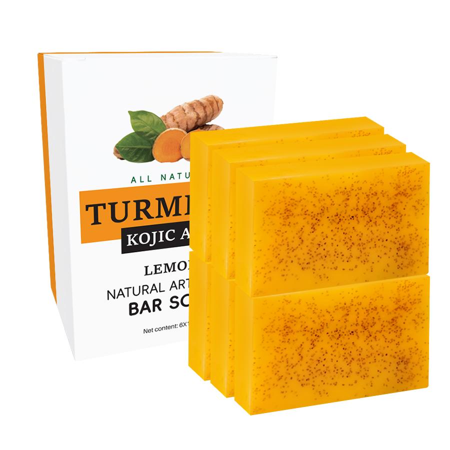 12 PCS Turmeric & Tartaric  Soap, Cleansing Soap, Body Soap Cleansing Skin Care Products, Suitable For Bath Care, Containing Natural Ginger Extract, Deep Cleaning Moisturizing Handmade Soap