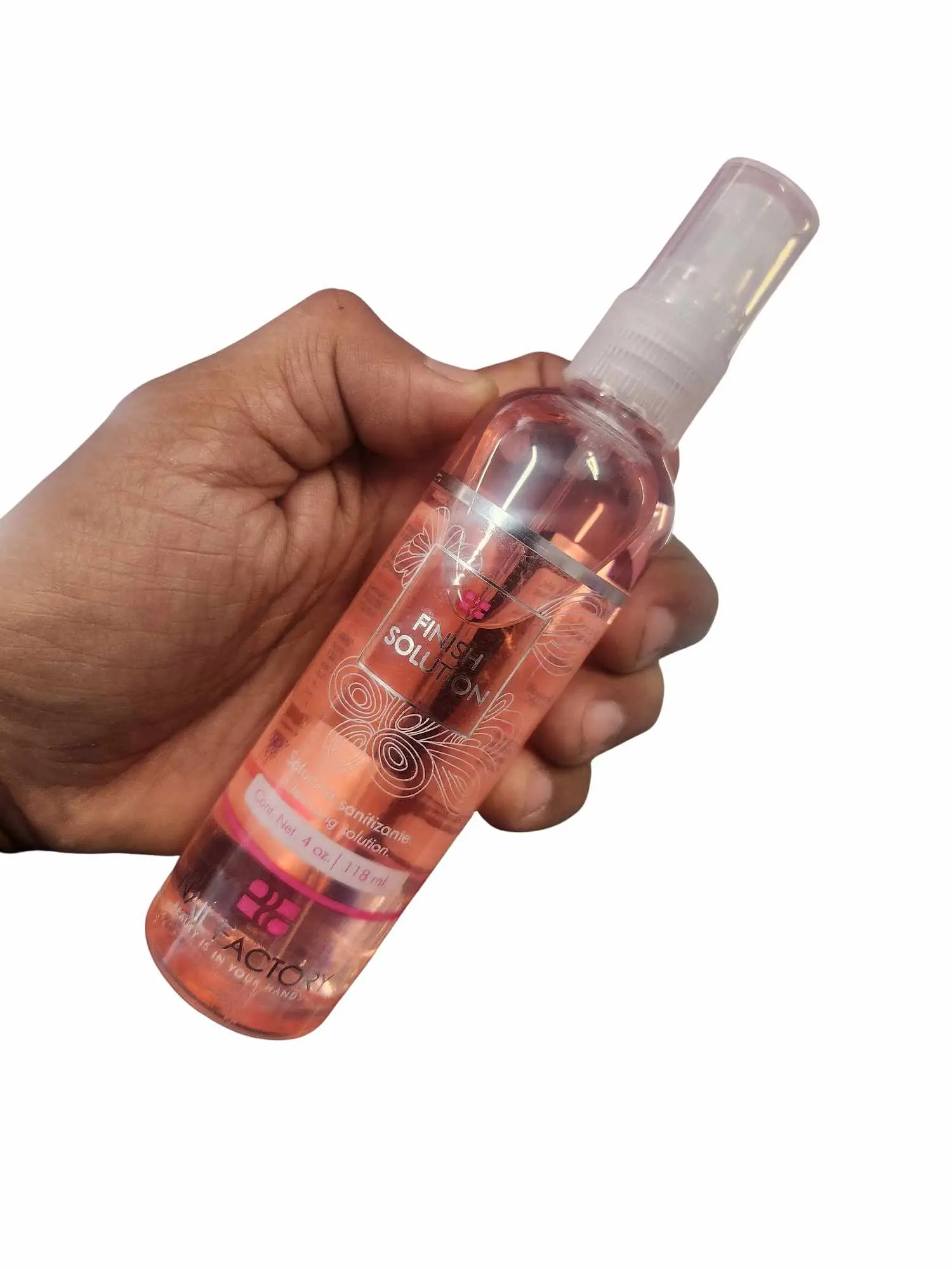 Nail Factory Finish Solution 4 Fl. Oz. bottle - Sanitizer, Cleansing Polish Cleanser for Manicure, Nail Products