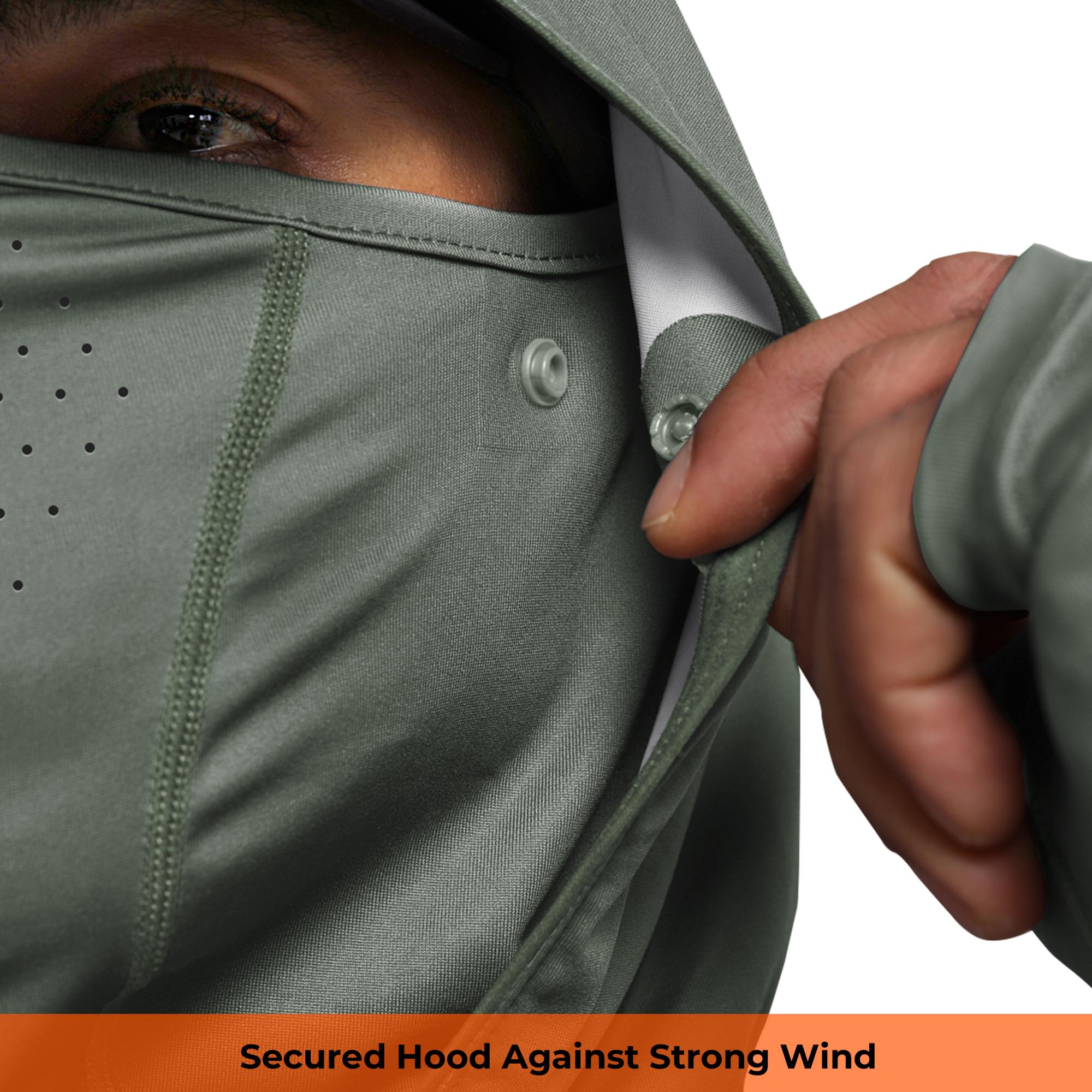 【RODEEL】936 Sun Hoodie Shirts w/ UV Detection Logo Mask Neck Gaiter Thumbhole Men UPF 100+ Sun Protection Long Sleeve Lightweight Quick Dry Moisture Wicking Breathable Cooling Athletic Activewear for Outdoor Sports Fishing Hiking Construction Roofing 【RODEEL】936 Sun Hoodie Shirts w/ UV Detection Logo Mask Neck Gaiter Thumbhole Men UPF 100+ Sun Protection Long Sleeve Lightweight Quick Dry Moisture Wicking Breathable Cooling Athletic Activewear for Outdoor Sports Fishing Hiking Construction Roofing