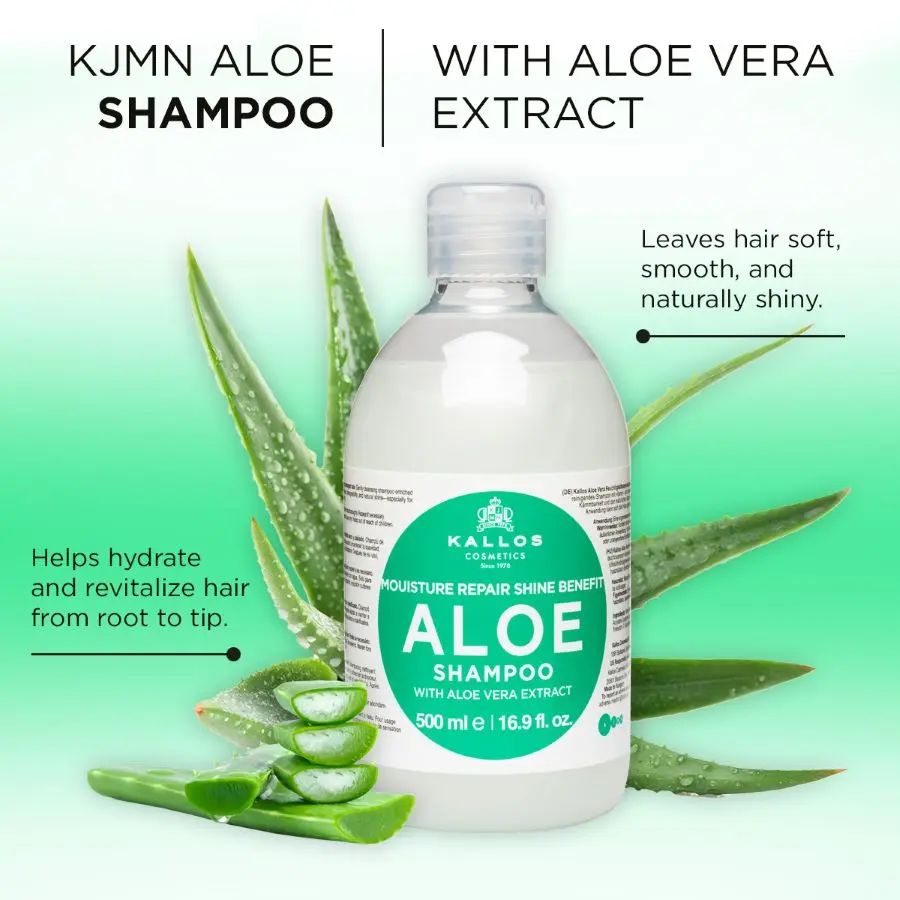 Aloe Vera Shampoo - Gentle Hydrating Daily Cleanser - Kallos KJMN - For  Sensitive Dry Hair - Soothing Formula - TikTok Shop