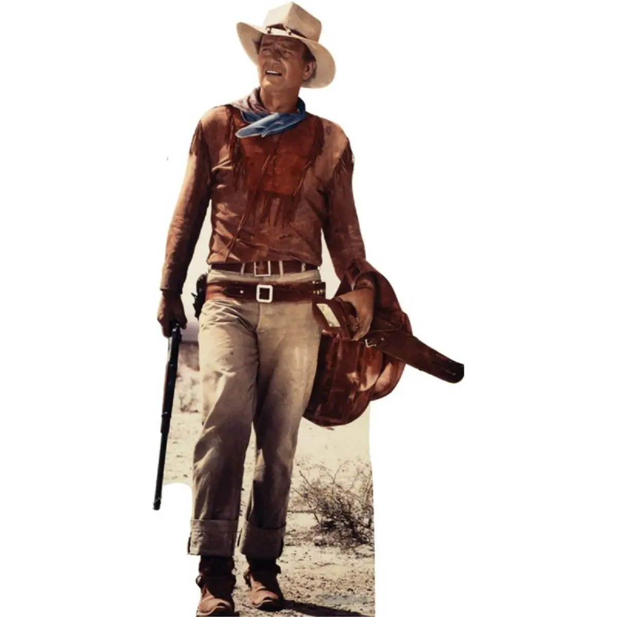 212 MAIN Official Licensed John Wayne Cardboard Standee Cutout - 74in x 26in Large Realistic Movie Cowboy, Wild West Home Decor, Easy-Assembly Home Supply, Party Accessory for Decorating