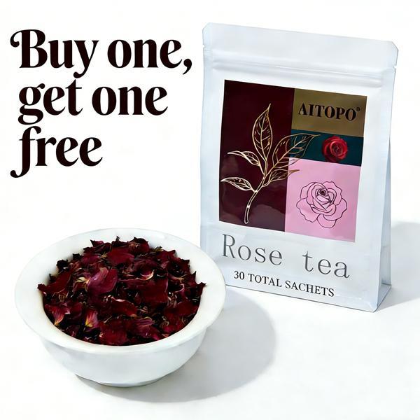 AITOPO Chinese Pu'er Rose Tea 60g （2g*30bags ）Healthy Wellness Tea for Valentine's Day Buy one, get one free