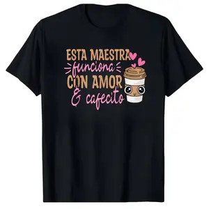 Trendy Women’s Casual Tee – Short Sleeve, Machine Washable, Black with Multicolor Print