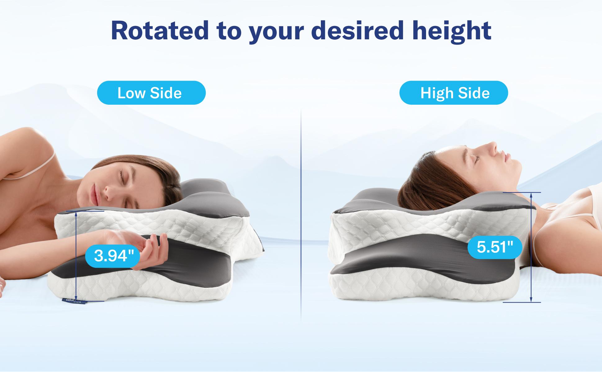 Alcedo Cervical Memory Foam Pillow for Neck and Shoulder Pain Relief, Adjustable Ergonomic Contour Orthopedic Pillow with Cervical Support for Side, Back and Stomach Sleepers Alcedo Cervical Memory Foam Pillow for Neck and Shoulder Pain Relief, Adjustable Ergonomic Contour Orthopedic Pillow with Cervical Support for Side, Back and Stomach Sleepers