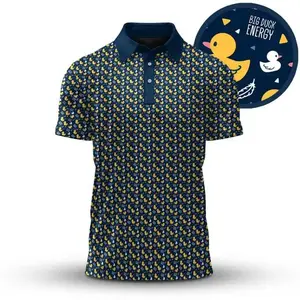 Style Big Duck Energy Patten Golf Polo Fan-made Shirt Print Menswear Outdoor Lightweight
