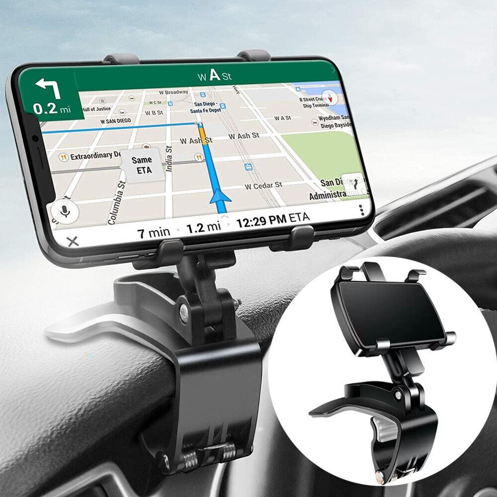 Universal Car Phone Holder Mount, 360 Degrees Rotation Dashboard Phone Holder, Car Phone Mount for iPhone Samsung Google Nokia 4 to 7" Smartphones