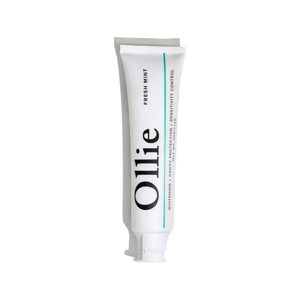 Ollie Fluoride Toothpaste with 10% Nano Hydroxyapatite | Enamel Support & Sensitive Teeth | Fresh Mint