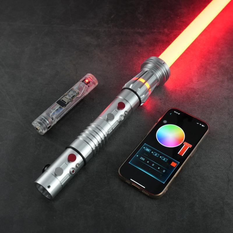 Darth Maul Xenopixel v3 Lightsaber Double Blades Light Saber with 2 Handles for Dual-Wielding Experience Unique Design Modern Twist on Classic Lightsaber Neopixel App Control sword glow toy