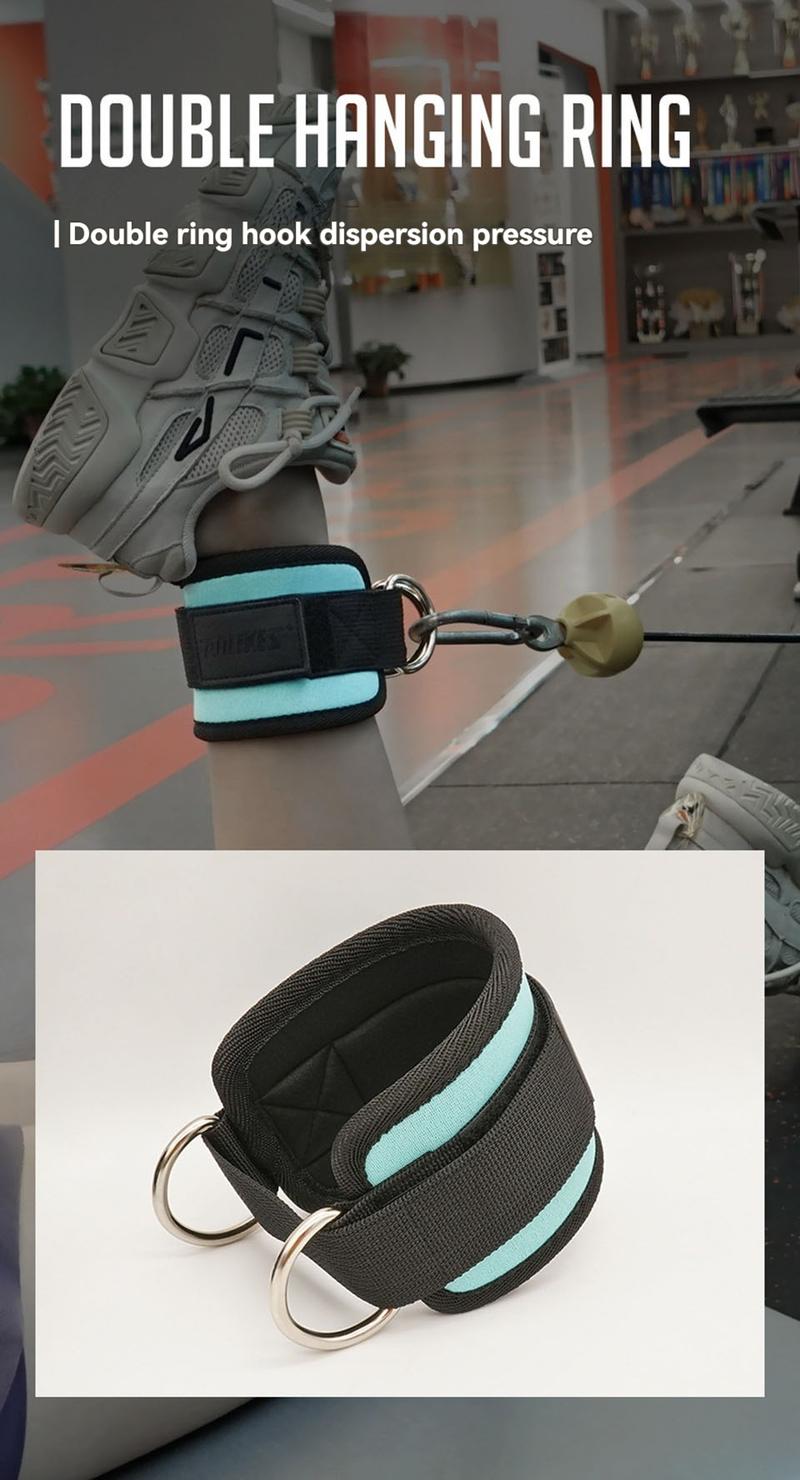 Adjustable Ankle Straps for Cable Machines – D-Ring Ankle Cuffs for Glute & Leg Training